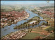 Ansichtskarte Hohenfeld-Kitzingen Luftbild: Stadt Mit Campingplatz 1970 - Kitzingen