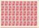 TIMBRE STAMP ZEGEL BELGIQUE  EXEPTIONNELLE 6 PLANCHES DE 50 X LA SERIE 647-652 CROIX ROUGE  AVEC GOMME  XX - ...-1930