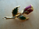 Broc-311 Petite Broche Ancienne Finement Ouvragée,torsadée Représentant Une Rose De 41mm/21mm - Spille