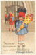 Little Girl With School Cone & Tornister *9 / Schultasche (Vintage PC ~1920s/1930s) - Schulen