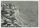 D7118] SANTA MARINELLA Roma SPIAGGIA E PASSEGGIATA A MARE Veduta Dall'aereo Cartolina Viaggiata 1955 - Panoramic Views