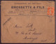 France, Enveloppe à En-tête " Brossette & Fils, Commerce De Métaux, Lille " 1922 Pour Montargis - Other & Unclassified