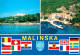 73531492 Malinska Krk Hotel Tamaris Fischerdorf Hafen Nationalflaggen Malinska K - Croatie