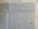 Delcampe - DK2 FRANCE BELLE  LETTRE RARE 1856 BORDEAUX A LA ROCHELLE+BANDE DE 4X N°14 BLEU NOIR +VU BEHR.DISPERSION DE COLLECTION++ - 1849-1876: Periodo Classico