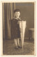 Little Boy In Sailor Suit With School Cone / Schultasche (Vintage RPPC ~1920s/1930s) - Scuole