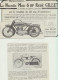 VIEUX PAPIERS      PUBLICITE POUR   "  MOTOS ET MATERIEL  "        ANNEES 1930.         5 PIECES. - Publicités