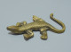 Delcampe - -PRESSE PAPIER LEZARD LAITON Ou BRONZE PATINE ANCIENNE Déco BUREAU VITRINE   E - Presse-papier