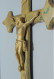 Delcampe - -ANCIENNE CROIX De PROCESSION En REGULE Doré JUS De GRENIER RELIGION JESUS  E - Religious Art