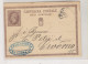 ITALY 1873  Nice  Postal Stationery - Ganzsachen