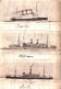 Bateau - Document Fait Main - 3 Paquebots , MASSILIA , MEDUANA , MOSELLA - Steamers