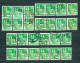 Delcampe - Germany, Am/Brit Zone 1948, Lot Of 282 Stamps From Set MiNr 73 Eg - 97 Eg - Used - Used