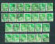 Delcampe - Germany, Am/Brit Zone 1948, Lot Of 282 Stamps From Set MiNr 73 Eg - 97 Eg - Used - Gebraucht