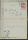 EP Carte-lettre 10c (N°58) Càd WAVRE-NOTRE-DAME /13 AVRIL 1903 Pour BRUXELLES - Transportée Par Tramway Jusqu'à Malines  - Letter-Cards