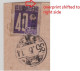 1946 Taiwan Registered Letter Cover, With Chinese ROC Overprint On Japanese Imperf. Stamp, Overprint Shifted To Right - Briefe U. Dokumente