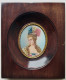 - Ancien Tableau Miniature. Femme Médaillon - - Other & Unclassified
