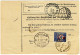 ALLEMAGNE - EMPIRE - 40 PF X4 + 60 + TURQUIE 1 PIASTRE SUR PAKETKARTE DE LECHENHEIM POUR CONSTANTINOPLE, 1916 - Lettres & Documents