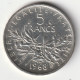 5 Francs Argent 1968 - Silver - - 5 Francs