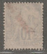 NOSSI-BE - N°23 Nsg (1893) 10c Noir Sur Lilas - Unused Stamps