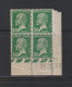 174 De 1923/26 - Coin Daté - 1 Bloc De 4 Timbres Neufs ** - Pasteur . 30c. Vert - 2 Scan - ....-1929