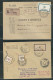 FRANCE 1955 Lot De 5 Enveloppes Cours D'instruction Recommandés, Taxes, Contre Remboursement - Finti
