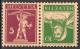 Schweiz Suisse 1927: Kehrdruck / Tête-bêche Zu K22 Mi K23 * Mit Falzspur Trace De Charnière MLH (Zu CHF 45.00 -50%) - Kopstaande
