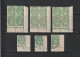 111 De 1900/1924 - Coin Daté - 3 Blocs De 4 + 3 Timb = 15 Timbres - Neufs ** / * / ø /  - Type Blanc . 5c. Vert - 2 Scan - ....-1929