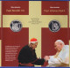 Papst Johannes Paul II. Und Benedikt XVI. Set Der Post Mit 2 Silbermedaillen 999 - Unclassified