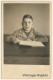 School Boy Reading Book At School Desk (Vintage RPPC ~1930s) - Scuole