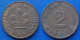 GERMANY - 2 Pfennig 1961 F KM# 106 Federal Republic Mark Coinage (1946-2002) - Edelweiss Coins - 2 Pfennig