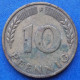 GERMANY - 10 Pfennig 1949 F KM# 103 Federal Republic Mark Coinage (1946-2002) - Edelweiss Coins - 10 Pfennig