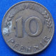 GERMANY - 10 Pfennig 1949 J KM# 103 Federal Republic Mark Coinage (1946-2002) - Edelweiss Coins - 10 Pfennig