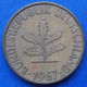 GERMANY - 10 Pfennig 1967 F KM# 108 Federal Republic Mark Coinage (1946-2002) - Edelweiss Coins - 10 Pfennig