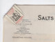 1925.  UNITED KINGDOM,SALTAIRE,SHIPLEY,SALTS LTD. LETTERHEAD,SENT TO SERBIA,TELEGRAM ATTACHED - Verenigd-Koninkrijk