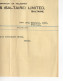 1925.  UNITED KINGDOM,SALTAIRE,SHIPLEY,SALTS LTD. LETTERHEAD,SENT TO SERBIA,TELEGRAM ATTACHED - Royaume-Uni