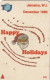 JAMAICA(GPT) - Happy Holidays, Christmas 1996, CN : 115JAMA/B, Used - Giamaica