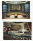 1953 2 Postcards UN General Assembly HAll & UN Security Council Chamber UNITED NATIONS To Gb Usa  Postcard Cover Stamps - Lettres & Documents