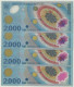 ROMANIA - 4 X 2.000 Lei - 1999 - Pick 111.a - Unc. - Série 004C - Total Solar ECLIPSE Commemorative POLYMER - 2000 - Roumanie