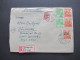 15.7.1948 SBZ MiF Marken Mit Aufdruck Und Kontrollrat Einschreiben Dresden A 19 - Bösperde Westfalen Mit Ank. Stempel - Storia Postale