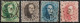 Belgium 1863 Leopold I Médaillons Perforated Complete Used Set Michel 10 A - 11 A - 12 B - 13 B - 1863-1864 Medallones (13/16)