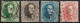 Belgium 1863 Leopold I Médaillons Perforated Complete Used Set Michel 10 A - 11 A - 12 B - 13 B - 1863-1864 Médaillons (13/16)