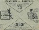 Old Envelope With Publicité:Typewriters HERMES : Pharmacie CAROL-assurances ZURICH-projecteurs Lampes Bruxelles - Omslagen