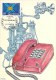 LUXEMBOURG  CARTE MAXIMUM    NUM-YVERT 1073 TELECOMMUNICATION 100ANS - Maximumkaarten