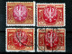 ⁕ Poland 1921 ⁕ Eagle In Shield 50 M. Mi.172 ⁕ 35v Used / Shades - Error / See Scan - Used Stamps