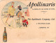 00032 "APOLLINARIS COMPANY LTD - LONDON - LA REGINA DELLE ACQUE DA TAVOLA" PUBBL. ANIMATO - Pubblicitari