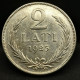 2 LATI 1925 ARGENT LETTONIE  / SILVER - Latvia