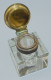 Delcampe - - ANCIEN ENCRIER CRISTAL  Non Signé Jus De GRENIER Avec Son Godet VERRE    E - Inkwells