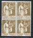 2669.FRANCE 1932 PEACE 1.25 FR. SC.279,Y.T.287 VERY FINE MNH BLOCK OF 4 - 1932-39 Vrede