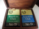 Ancienne Boîte En Bois Et Laiton Pour Cartes à Jouer American Club N° 51 - 54 Kaarten