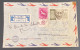 ISRAEL 1963 Rec-Letter From NETANYA To NICE France With 2 Stamps (Caprkornus With Tab) - Gebraucht (mit Tabs)