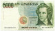 5000 LIRE ERRORE DI STAMPA INCHIOSTRO VINCENZO BELLINI LETT. D 26/11/1996 BB/BB+ - Altri & Non Classificati